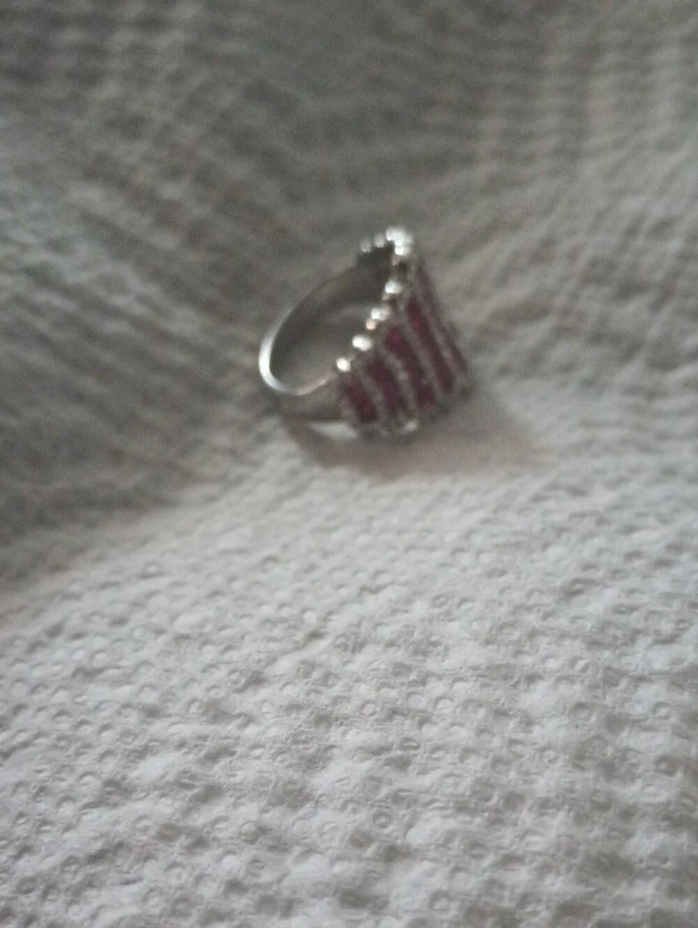 Lab Created Ruby And Crystal Accents Ring Size 8